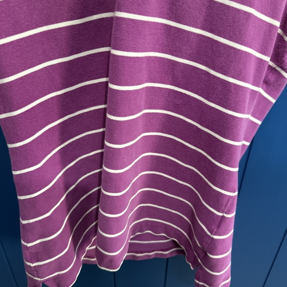 Tommy Hilfiger Women's Purple Striped Polo L - Picture 6 of 8